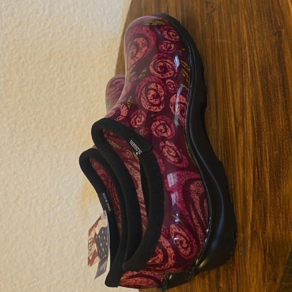 Sloggers Womens Swirl ROSE SHOES Gardening Waterproof New! Sz.10 - Picture 7 of 12